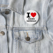I Liebe, die katholisch ist Button (Beispiel)