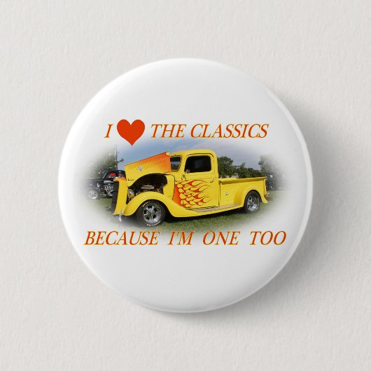 I Liebe die Klassiker Button (Vorderseite)