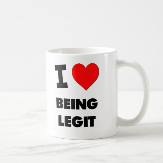 I Liebe, die Legit ist Kaffeetasse (Rechts)