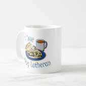I Liebe, die lutherische lustige Kirche ist Kaffeetasse (Vorderseite Links)
