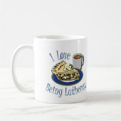 I Liebe, die lutherische lustige Kirche ist Kaffeetasse (Links)