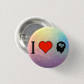 I Liebe, die mit intelligenten Leuten ist Button (Vorne & Hinten)