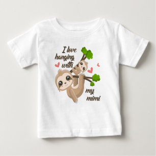I Liebe, die mit meinem Mimi hängt Baby T-shirt