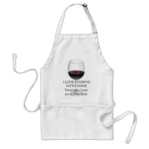 I LIEBE, DIE MIT WEIN KOCHT SCHÜRZE