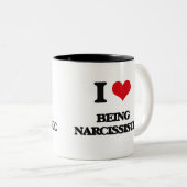 I Liebe, die narzisstisch ist Zweifarbige Tasse (VorderseiteRechts)