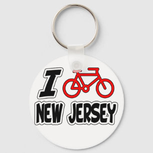 I Liebe, die New-Jersey radfährt Schlüsselanhänger