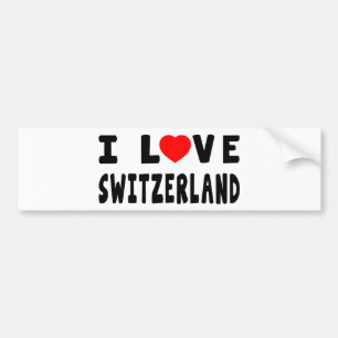 I Liebe die Schweiz Autoaufkleber