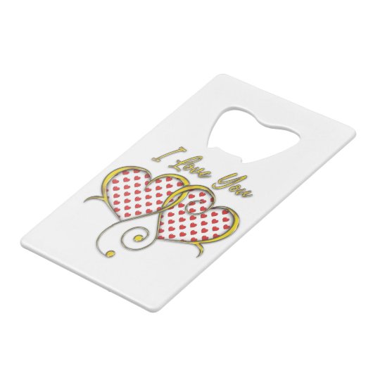 I Liebe, die Sie entwerfen Geldbeutel Flaschenöffner (Vorderseite Schrägansicht)