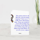 I Liebe, die Sie mit Autismus-Stulpen Karte (Rückseite)