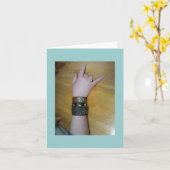 I Liebe, die Sie mit Autismus-Stulpen Karte (Gelbe Blume)