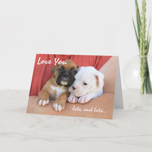 I Liebe, die Sie Welpen-Gruß-Karte verlosen und Karte (Vorderseite)