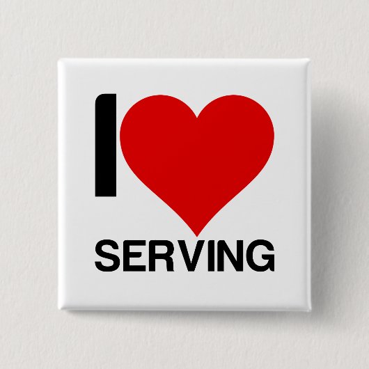 I LIEBE, DIE TENNIS SERVIERT BUTTON (Vorderseite)