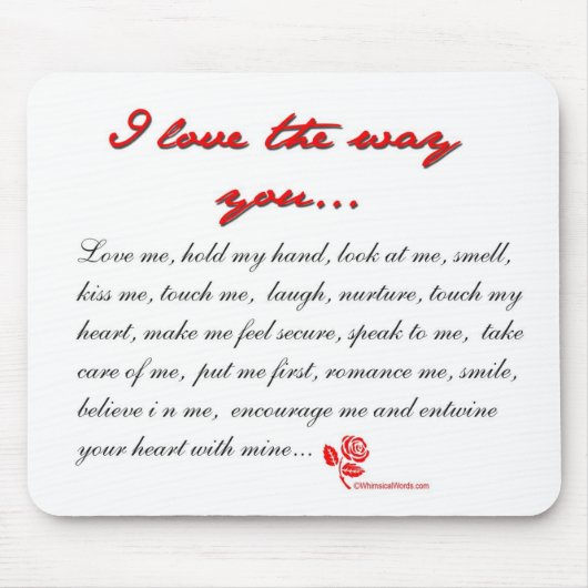 I LIEBE DIE WEISE SIE… MOUSEPAD (Vorne)