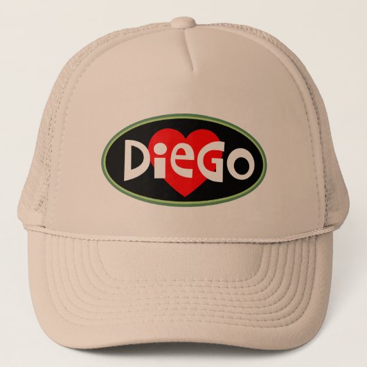I Liebe DIEGO Trucker Hat Truckerkappe (Vorderseite)