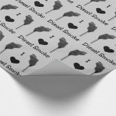 I Liebe Diesel-Rauchwackelpapier Geschenkpapier (Ecke)