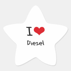 I Liebe Diesel Stern-Aufkleber