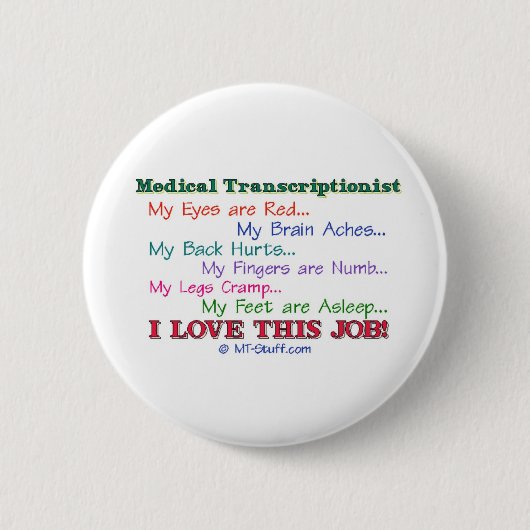 I Liebe dieser Job! Button (Vorderseite)