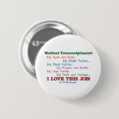I Liebe dieser Job! Button (Vorne & Hinten)