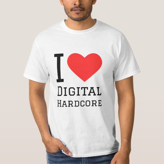 I Liebe digitale hardcore T-Shirt (Vorderseite)