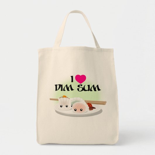 I Liebe Dim Sum Grocery Tote Bag Tragetasche (Vorne)