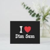 I Liebe Dim Sum T - Shirt Postkarte (Stehend Vorderseite)