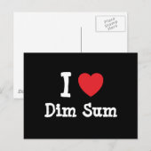 I Liebe Dim Sum T - Shirt Postkarte (Vorne/Hinten)