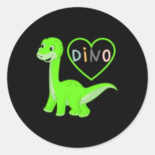 I LIEBE DINO - Schönes Design mit maximalem Design Runder Aufkleber