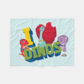 I Liebe Dinos | Dino Ranch Fleecedecke (Vorderseite (Horizontal))