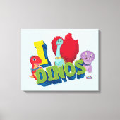 I Liebe Dinos | Dino Ranch Leinwanddruck (Vorderseite)