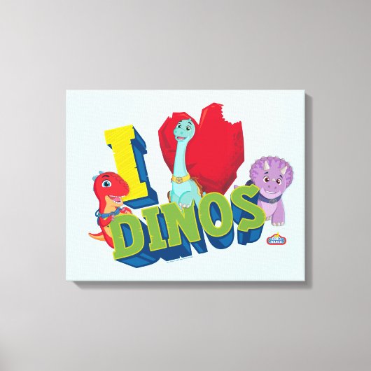 I Liebe Dinos | Dino Ranch Leinwanddruck (Vorderseite)