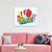 I Liebe Dinos | Dino Ranch Leinwanddruck (Insitu (Wohnzimmer))