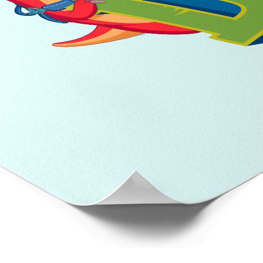 I Liebe Dinos | Dino Ranch Poster (Ecke)