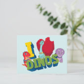 I Liebe Dinos | Dino Ranch Postkarte (Stehend Vorderseite)
