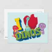 I Liebe Dinos | Dino Ranch Postkarte (Vorne/Hinten)