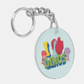 I Liebe Dinos | Dino Ranch Schlüsselanhänger (Vorderseite links)