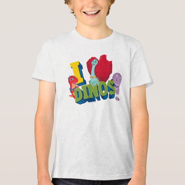 I Liebe Dinos | Dino Ranch Tri-Blend Shirt (Vorderseite)