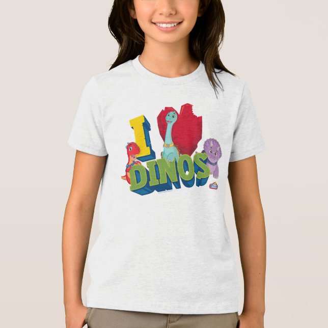 I Liebe Dinos | Dino Ranch Tri-Blend Shirt (Vorderseite)