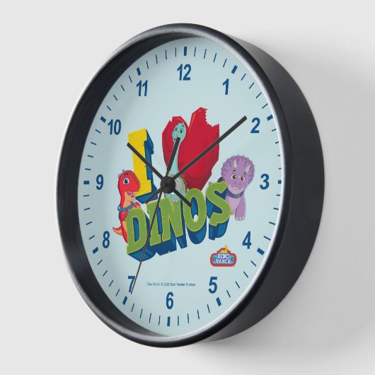 I Liebe Dinos | Dino Ranch Uhr (Winkel)