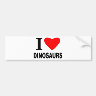 I Liebe-Dinosaurier Autoaufkleber