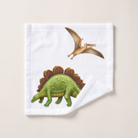 I Liebe-Dinosaurier-Bad-Tuch-Set Badhandtuch Set (Waschlappen)