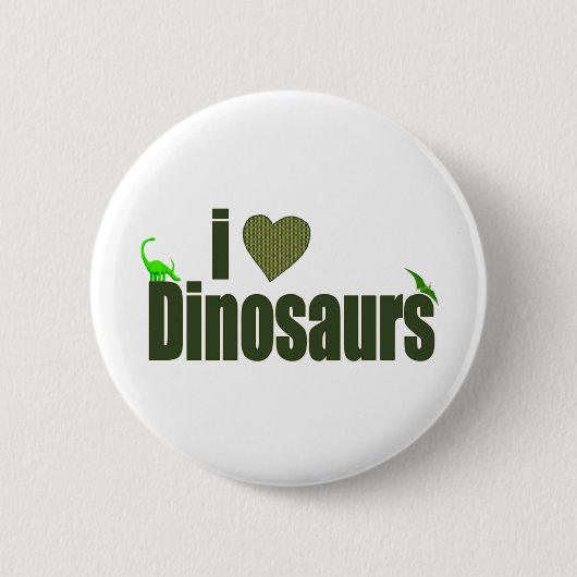 I Liebe-Dinosaurier Button (Vorderseite)