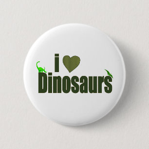 I Liebe-Dinosaurier Button