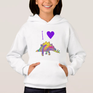 I Liebe Dinosaurier Niedlich Farbiger Regenbogen S Hoodie