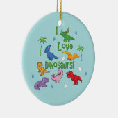 I Liebe-Dinosaurier! (Niedlich) Keramik Ornament (Rechts)