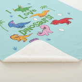 I Liebe Dinosaurier (Niedlich) Sherpadecke (3/4)