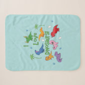 I Liebe Dinosaurier (Niedlich) Sherpadecke (Vorderseite (Horizontal))