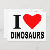 I Liebe Dinosaurier Postkarte (Vorne/Hinten)