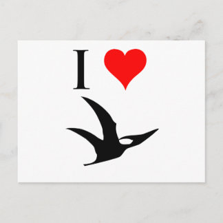 I Liebe Dinosaurier - Pterodactyl Postkarte