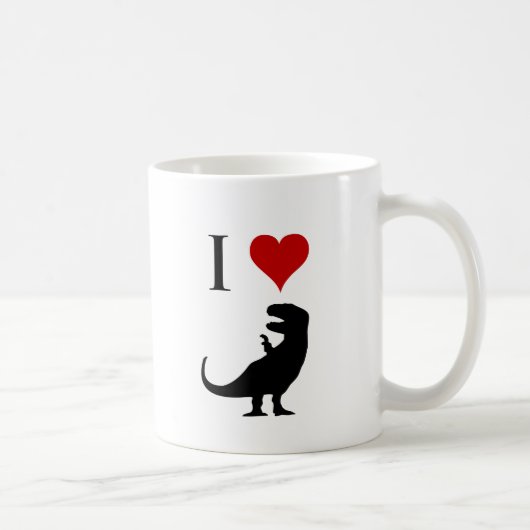 I Liebe-Dinosaurier - T-Rex Kaffeetasse (Rechts)