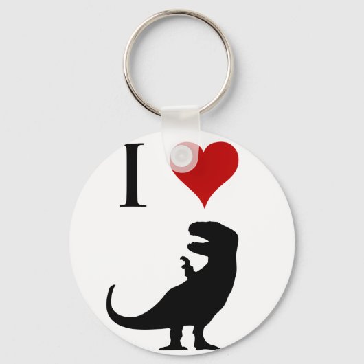 I Liebe Dinosaurier - T-Rex Schlüsselanhänger (Vorderseite)